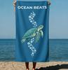 1Pc Wolf Paw Print Beach Towel Suitable For Seaside Beach Swimming Pool Camping Travel Yoga Fitness Multipurpose Beach Towel
