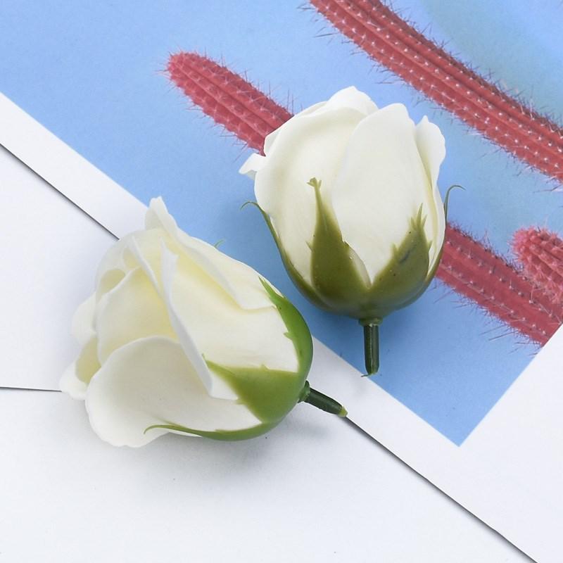 20/40pcs Artificial Roses Fragrant Eternal Flowers Home Room Decora Wedding Wreath Bridal Bouquets Diy Gift Garden Accessories