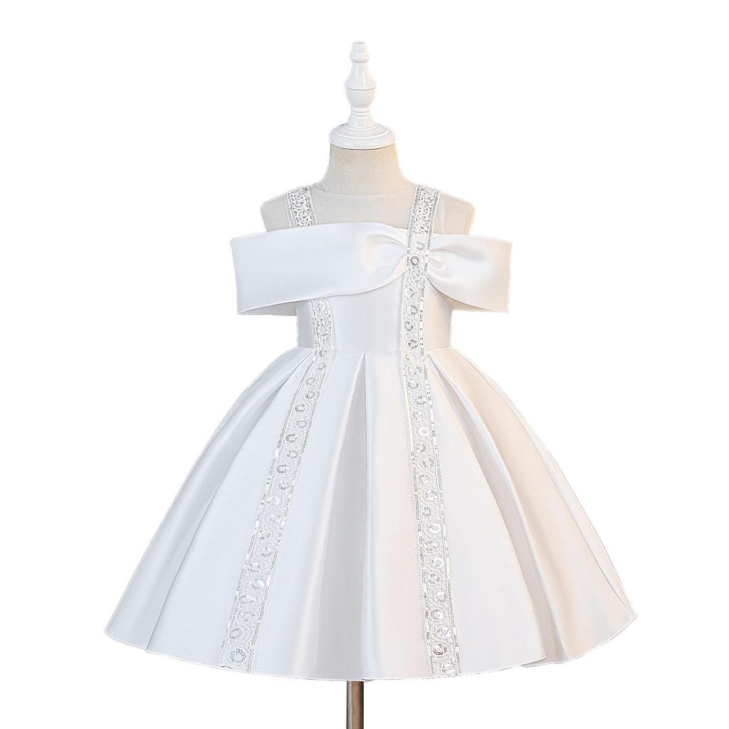 Girls' Formal Princess Dress - Children's Satin Flower Girl & Stage Performance Costume