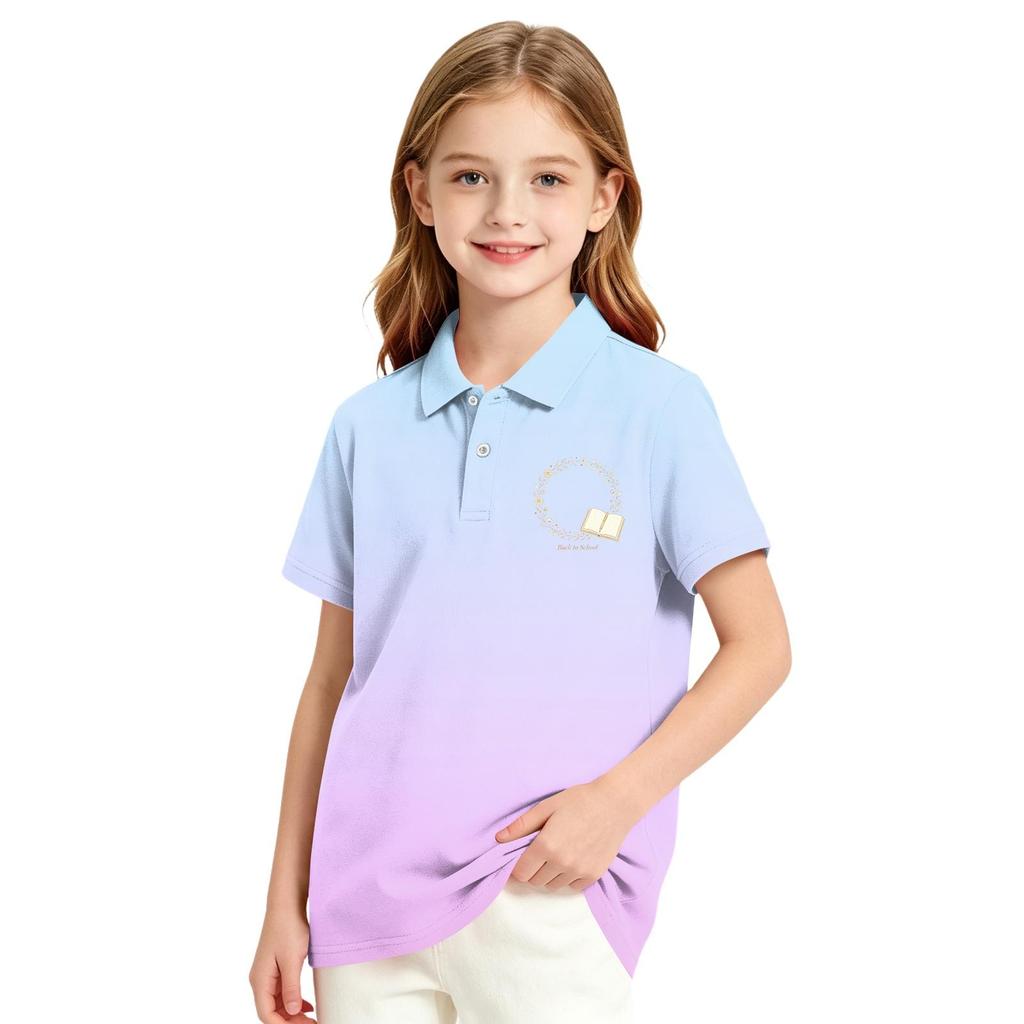 Girls' Casual Blouse with Polka Dot Print for School Uniform Everyday Wear