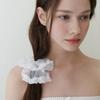 Organdy Petit Lace Scrunch - White