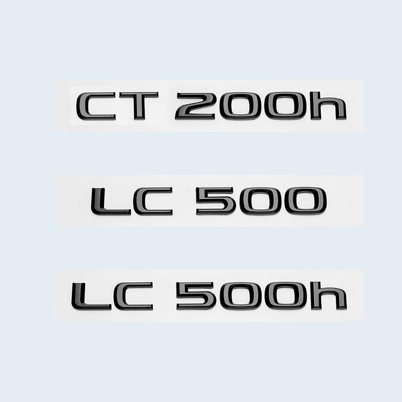 Glanzend Zwart 3D ABS Letters Cijfer CT200h LC500 LC500h HYBRID Embleem Voor Lexus Auto Kofferbak Logo Sticker Badge Accessoires
