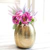 Metall Gehämmert Ovale Form Vase für Heimdeko Dekorationen für Innen Außen Wohnzimmer Balkon | Bestes Geschenk