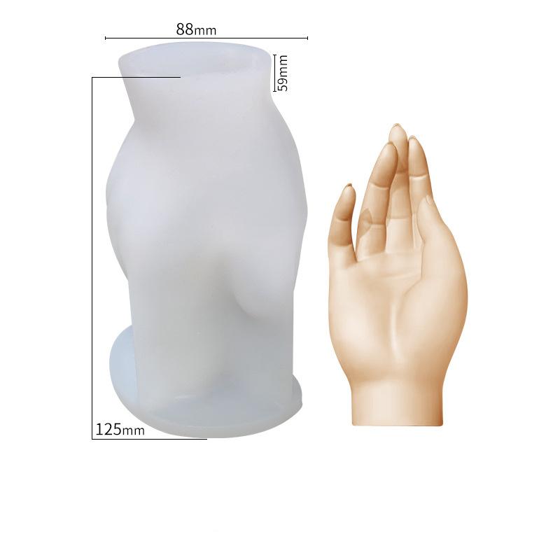 Silicone Candle Molds Creative Gesture Finger Mould 3D Candle Making Aromatherapy Plaster Wax Candles Mold Handmade Soap Molds