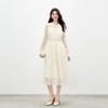 Elegant Lace Doll Collar Midi Dress