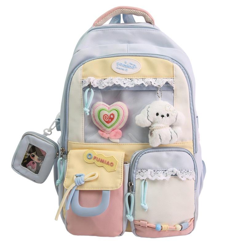 School Bag Ins High Value Large Capacity Transparent Pain Bag Cute Junior High School Student Computer Backpack High School Student Backpack Tide