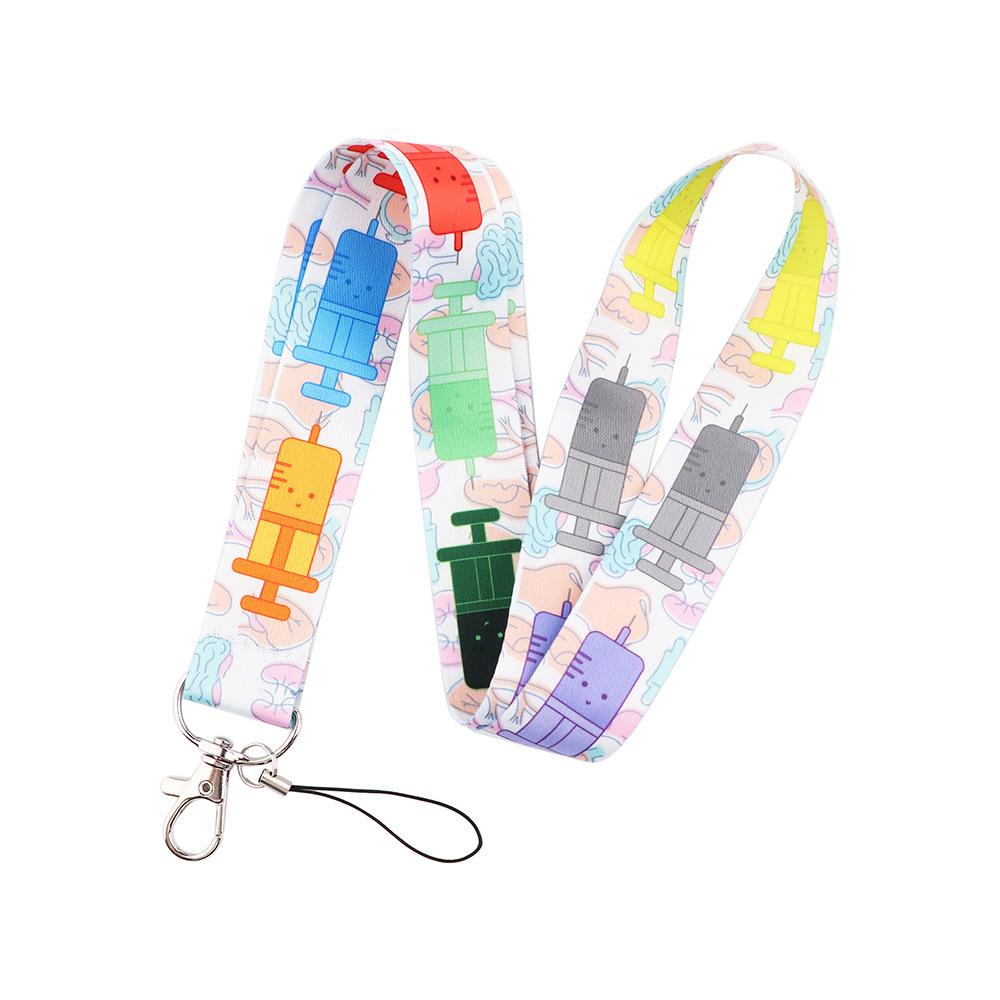 Starry Sky Elements Lanyards Key Chain Colorful Print Neck Straps Keychain Cell Phone Rope Teachers Gift 1PCS Badge Holder Key