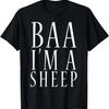Funny Baa I'm A Sheep T-Shirt DIY Lazy Costume Gift Shirt