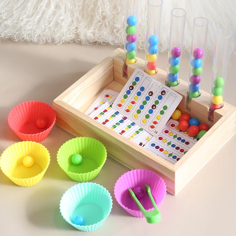 Color Cognition Bead Game for Kids - Early Education Toy for Hand Movement Training