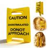 Strong Grip Caution Sign Hair Clip Overstimulated Caution Sign Warning Ponytail Holder  Gag Gift