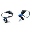 1 Pair Motorcycle Rear View Mirror 360 Degrees Rotatable Glass Clear Handlebar Side Mirror