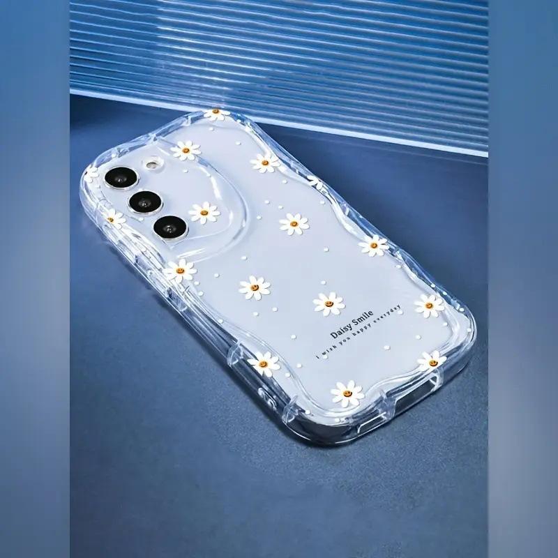 Wave cream pattern corrugated small daisy transparent TPU mobile phone case processing production iPhoneAIR protective case