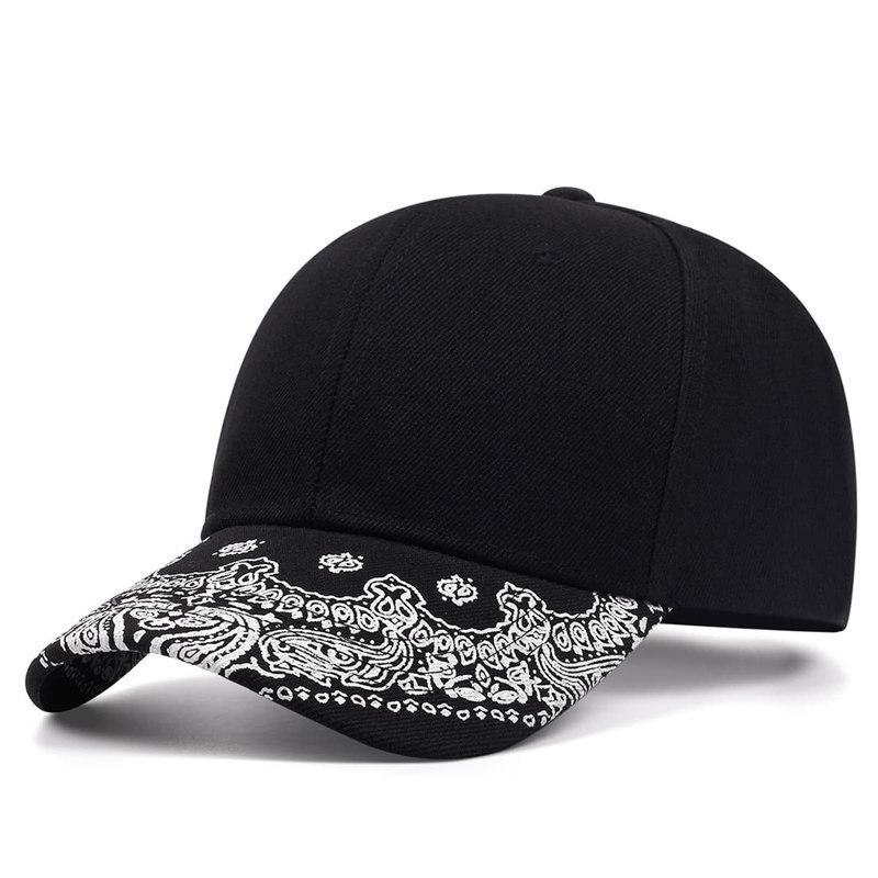 Fashion Cashew Print Hip Hop Flat Edge Baseball Cap Men and Women Trendy Street Dance Flat Hat Performance Casual Hat