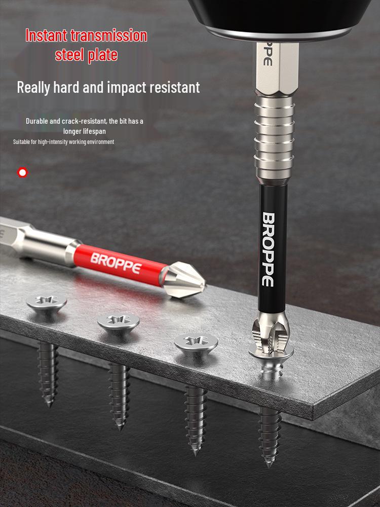 Impact-Resistant Magnetic Phillips Screwdriver Bit, Anti-Slip, High Hardness, Hex Shank for Electric Drills
