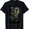 Gothic Dark Lily Art – Black Floral Design T-Shirt