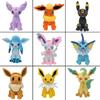 New Pokemon Plush Toy Squat Eevee Sylveon Vaporeon Espeon Umbreon Jolteon Flareon Leafeon Glaceon Stuffed Animal Soft Doll