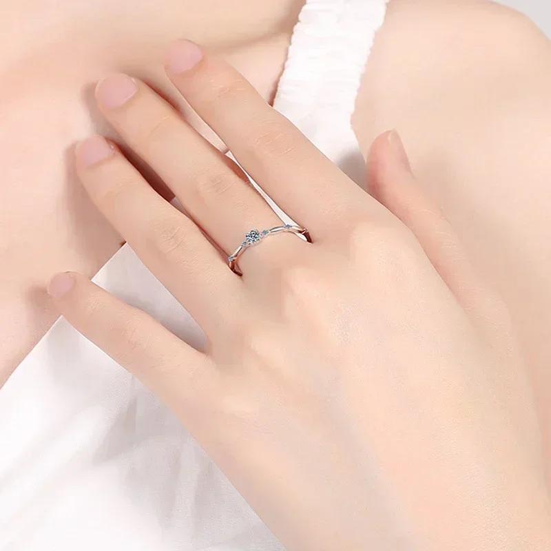 VVS1 Moissanite Ring for Women Wedding Fine Jewely with Certificete 925 Sterling Silver Engagement Rings Gifts