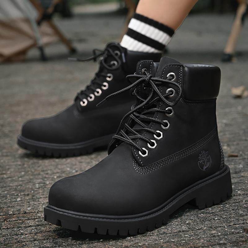 Stiefel Herren High Top Stiefel Herren Lederschuhe Wintermode Plüsch Warme Schuhe Outdoor Sneakers Schnüren Rutschfeste Stiefeletten Männlich