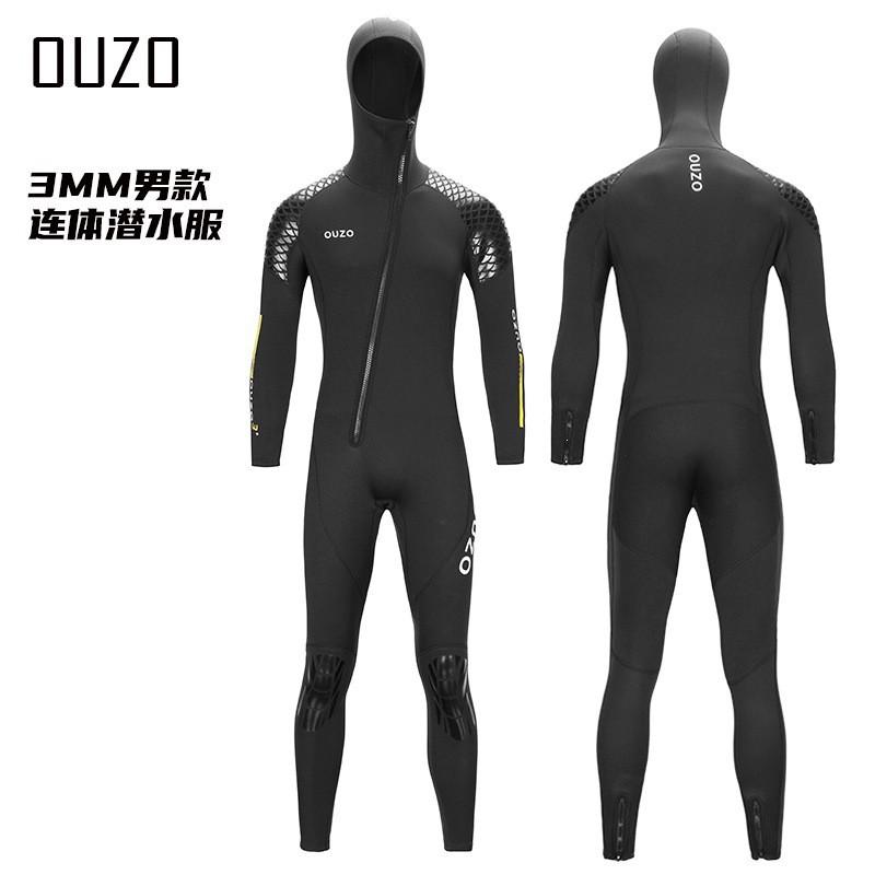 3mm Full Body Wetsuit Men Women Hooded Thermal Diving Surfing Snorkeling Winter Swimming