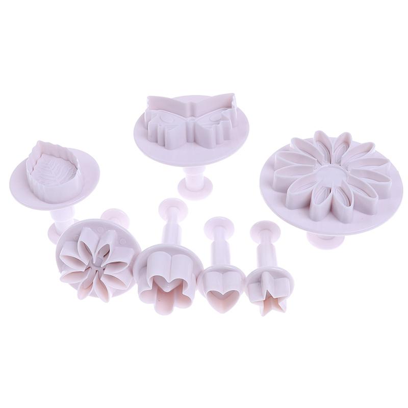 Outils de gâteau Fondant de fleur en plastique, coupe-piston artisanal de sucre, moule à biscuits de cuisson