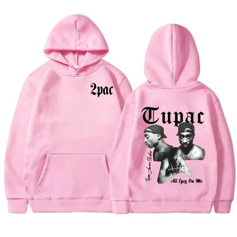 Худі з принтом репера Тупака 2pac для чоловіків і жінок Спортивний одяг Універсальне худі Модне з принтом літер Хіп-хоп Спортивний одяг Повсякденне