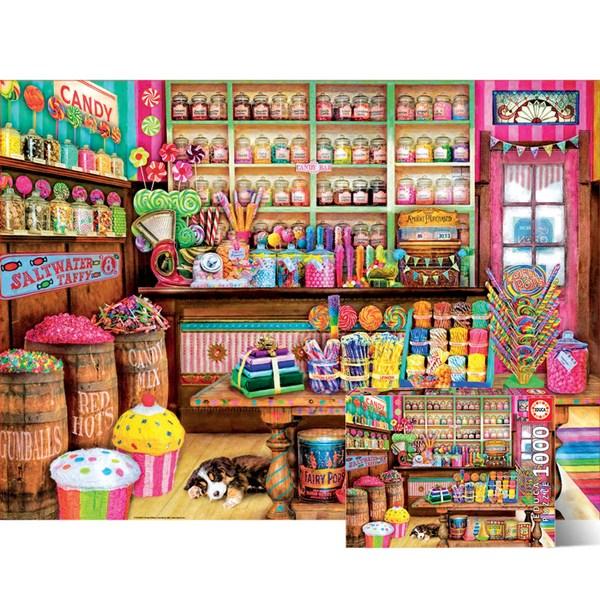 Educa Candy Store Jigsaw Puzzle, Mixed Colors, 1000 Pieces Jigsaw Puzzle, Childrens Games, Educational Toys