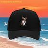 Cool Corgi Sunglasses Print Baseball Cap Unisex Polyester Adjustable Casual Beach Summer Hat