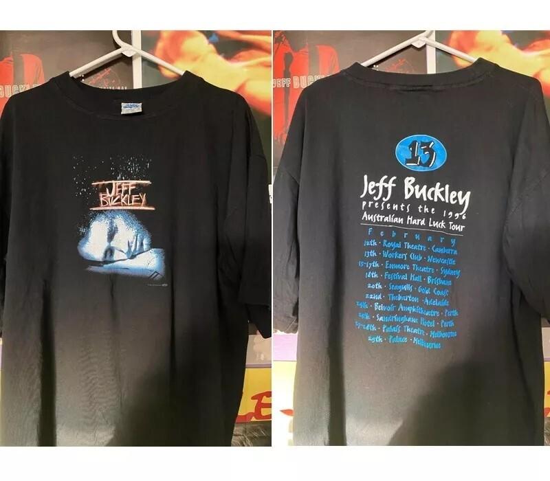 1996 Jeff Buckley Hard Luck Tour T-shirt 2 Sided Basic Black Unisex S-5XL Unisex T-Shirt