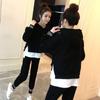Plus Size 5XL Women's Fall Korean Ins-Style 2-Piece Sports Suit - Casual Pants & Hooded Sweater Fashion Set