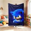 Sonic Throw Blanket Cartoon Flannel Blanket Soft and Warm for Living Room Bedroom Car Camping Throw Blanket Full Size Best Gifts