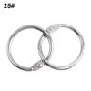 10pcs/lot Notebook Craft Metal Hinged Rings Loose Leaf Binder Scrapbook Clips Keychain Circle