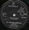 7-Zoll Schallplatte FRANK IFIELD  Call Her Your Sweetheart DB8078 COLUMBIA 1966 UK Pop Gebraucht
