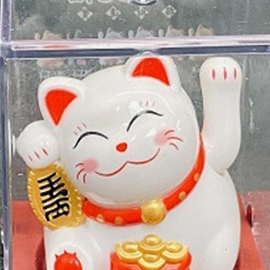 Cute Wealth Cat Ornament Sun-proof Mini No Battery Required