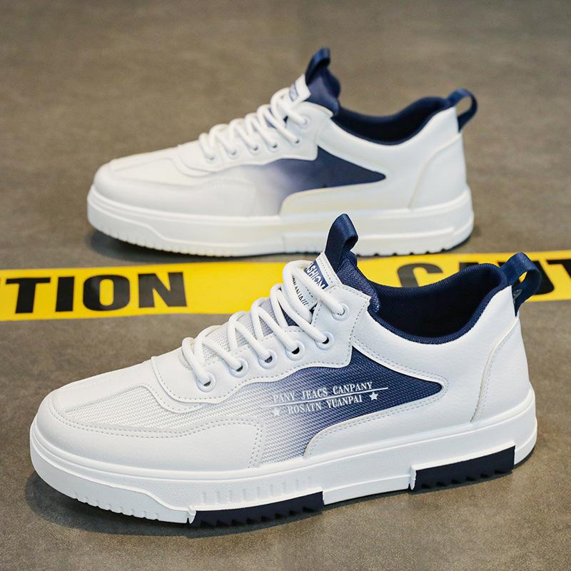 Summer New Fashion Leisure College Style Little White Shoes Mesh Breathable Comfortable Sports Men'S Shoes Low-Top Board Shoes
