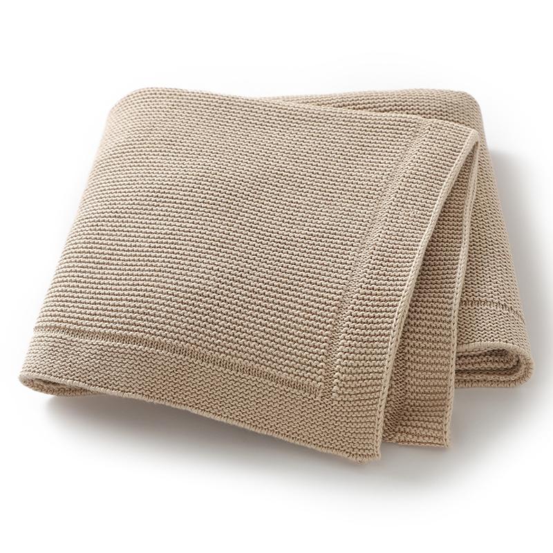 Cotton Baby Blankets Knit Newborn Girls Bed Quilt 100*80CM Infant Boy Stroller Swaddling Soft Sleepsack Fashion Solid Wrap Plaid
