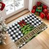 Christmas Diatom Mud Non-Slip Floor Mat - Water-Absorbent Foot Pad for Bathroom & Entrance