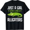 Grappig Alligator Ontwerp Meisjes Kinderen Vrouwen Reptiel Gator Liefhebber T-shirt