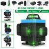 Nivele laser verde 4D 16 linii Telecomandă 360 de linii transversale orizontale și verticale cu autonivelare automată fascicul laser super puternic