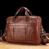 Men's Computer Briefcase 16-inch Large-capacity First Layer Cowhide Men's Shoulder Crossbody High-end Retro Leather Bag