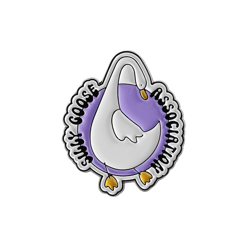 5-7PCS/SET Enamel Pins Custom Silly Goose Club Brooches Lapel Badges Clothes Animal Jewelry Gift for Friends