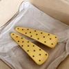 Girl Hairpin Dot Print Stable Grip No Damage Hair Pin Anti-slip Teeth Side Bang Hair Clip Summer Style Hair Accessories