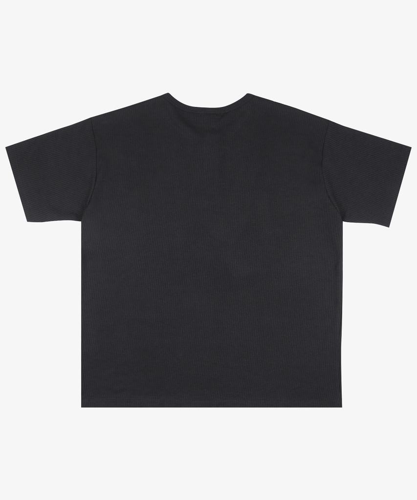 Ousa Waffle Henley Neck Short Sleeve T-Shirt 3 Colors