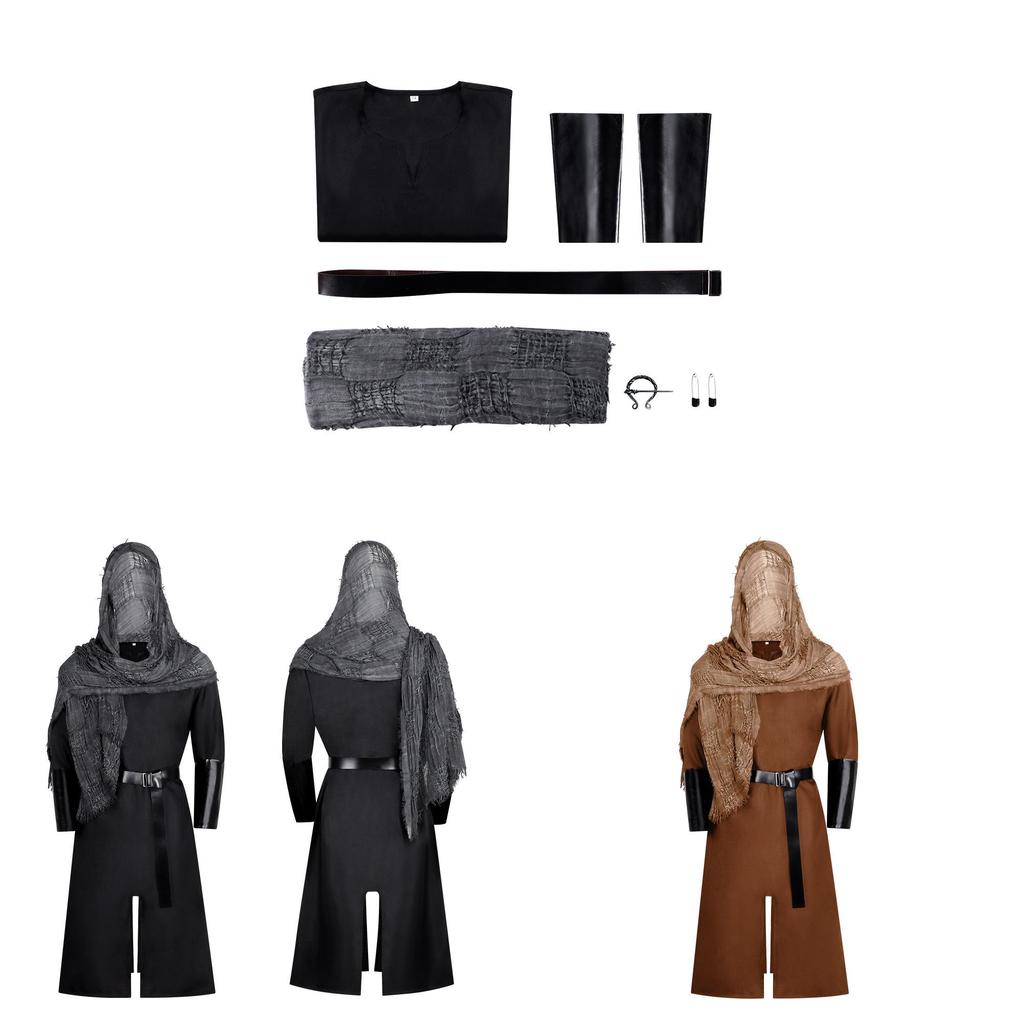 Mittelalterlicher Ritter Cosplay Kostüm Mit Kapuze Für Fantasy Rollenspiel Und Halloween