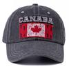 Nieuwe unisex gewassen katoenen vintage baseballpet, hoogwaardig CANADA-vlagborduurwerkpatroon, buitensporthoed voor mannen en vrouwen