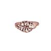 Purple Gold Hollow Car Flower Ring Cold Wind Rose Plated Rose Gold Wave Pattern Ring Jewelry Women