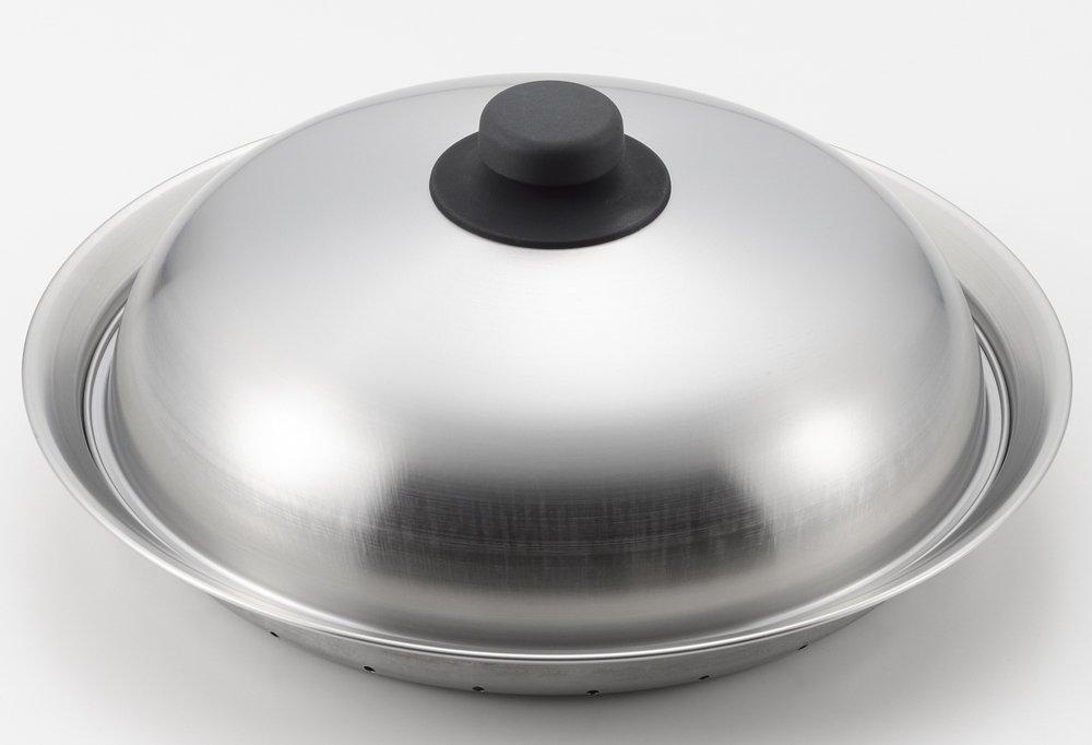 Yoshikawa Steamer for Frying Pans, Fits 24-26cm Frying Pans, Steaming Plate, Made in Japan, Stainless Steel, Easy Steaming on Frying Pan, YJ2611