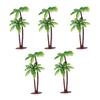 5Pcs Mini Coconut Palm Tree Model Plant DIY Landscape Bonsai Dollhouse