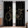 3D Printed Cool Motorcycle Curtains Retro Motorcycle Industrial Style Bedroom Living Room Balcony Car Line Decorative Curtains