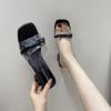 Koreanische vielseitige Nischen-High-Sandalen 2025 Internet-Berühmtheit neuer Temperament-Feenstil kleiner Designsinn Damen-Slipper