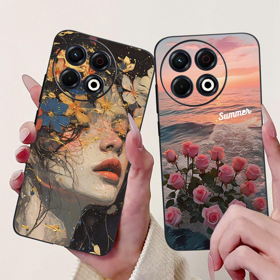 For Techno Spark 30 Pro 4G KL7 Cover For Tecno Spark 30 Pro 4G Case Luxury Butterfly Love Fashion Flowers Cool Lion Cute Painted